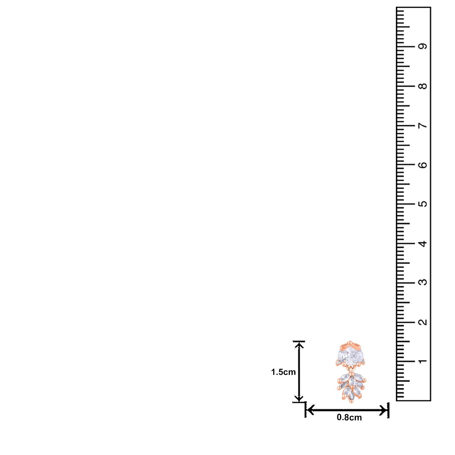 Jazz And Sizzle Rose Gold-Plated Floral Shaped Drop Earrings