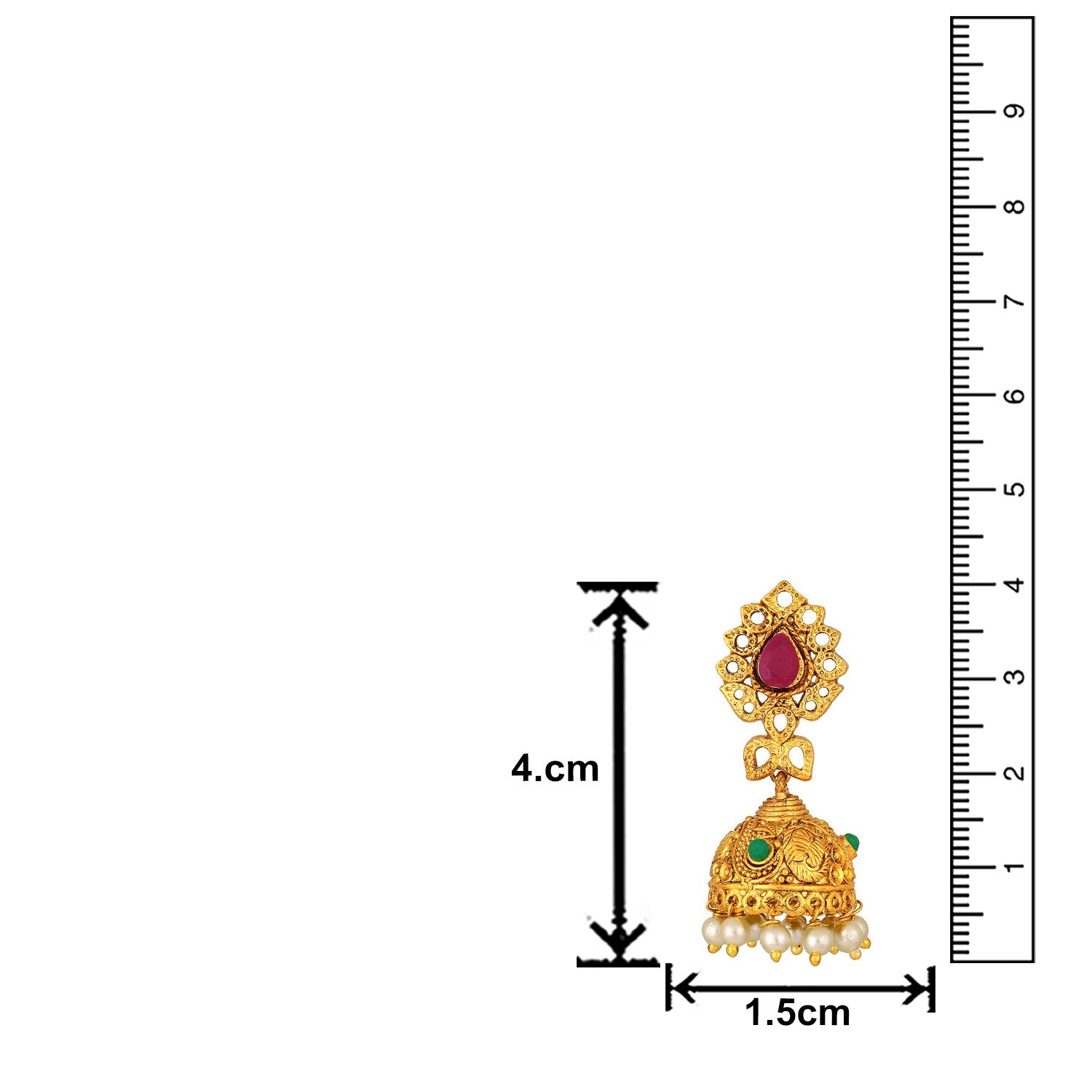 Jazz And Sizzle 22K Gold Plated Peacock Design Necklace Set with Matching Earrings