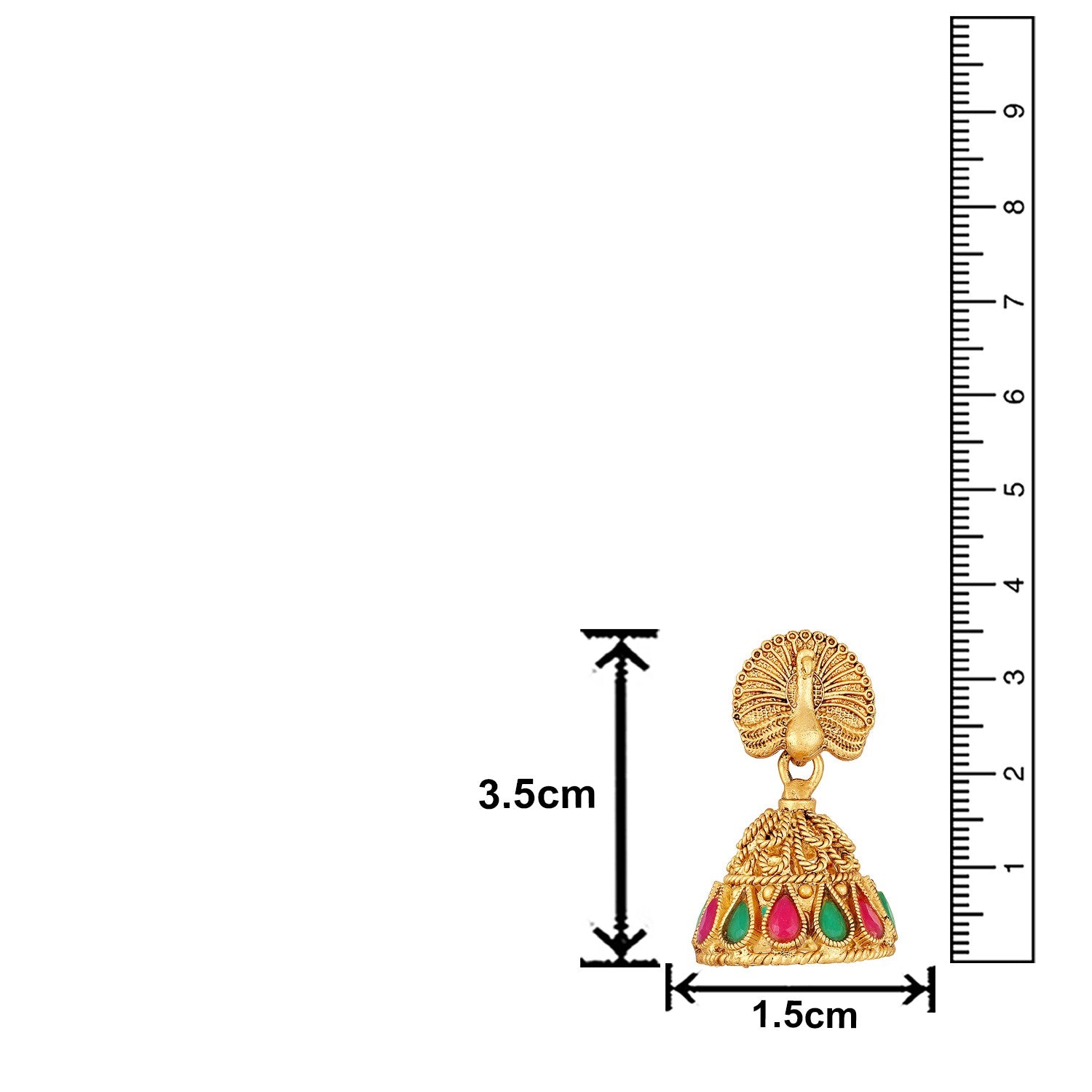 Jazz And Sizzle 22K Gold Plated Golden Beads & Pearl Drops Radha Krishna Temple Jewellery Set