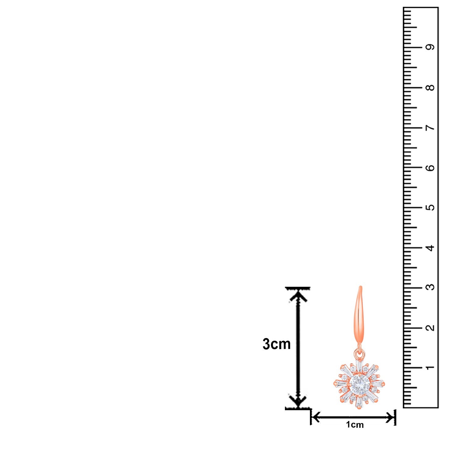 Jazz And Sizzle Rose Gold-Plated Floral Shaped Drop Earrings