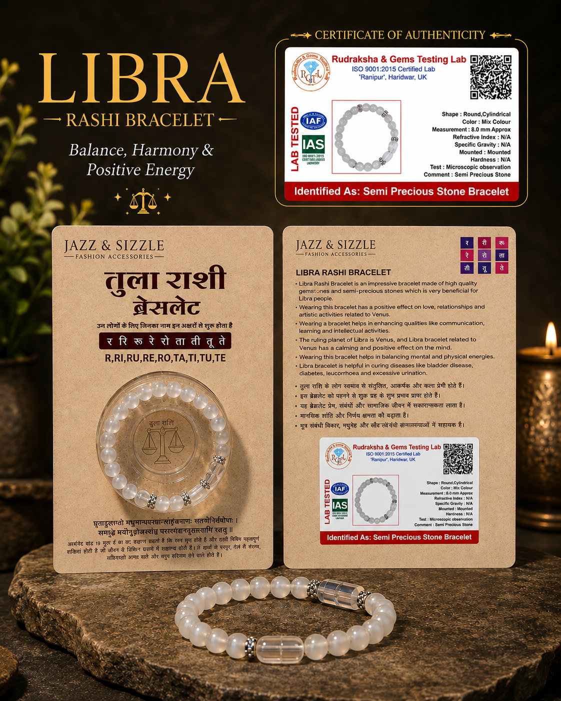 Libra (Tula) Zodiac Bracelet-JS-SBR-020