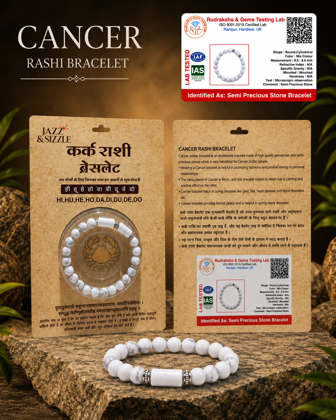 Cancer (Kark) Zodiac Bracelet-JS-SBR-007