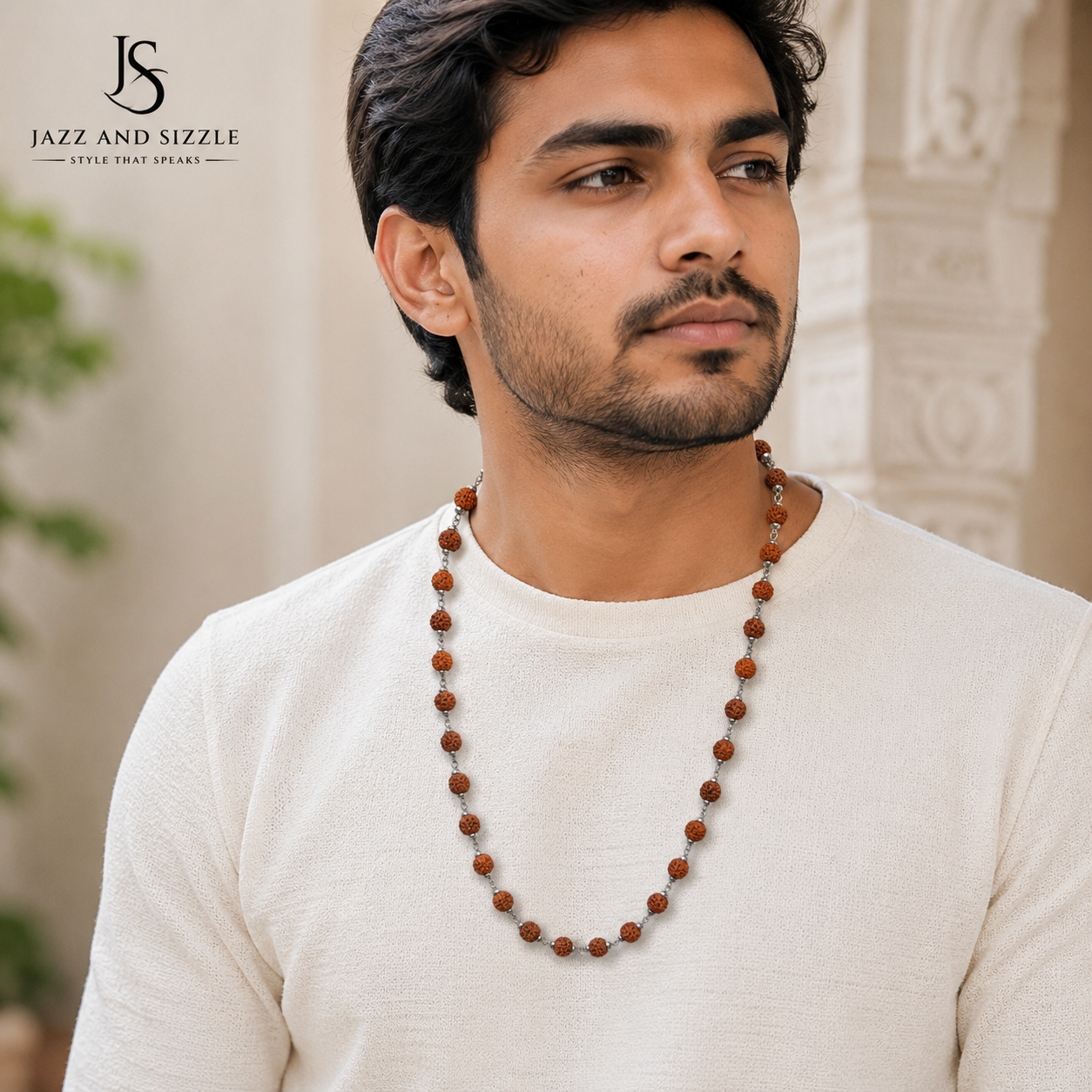 Rudraksha Beads Mala for Men JS-SNC-0019