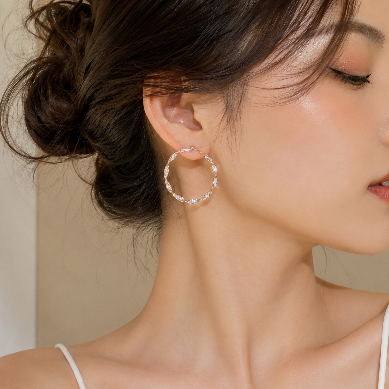 New Arrival Fashion Women's Geometric Gold and Silver Plated Metal Cuff Earrings