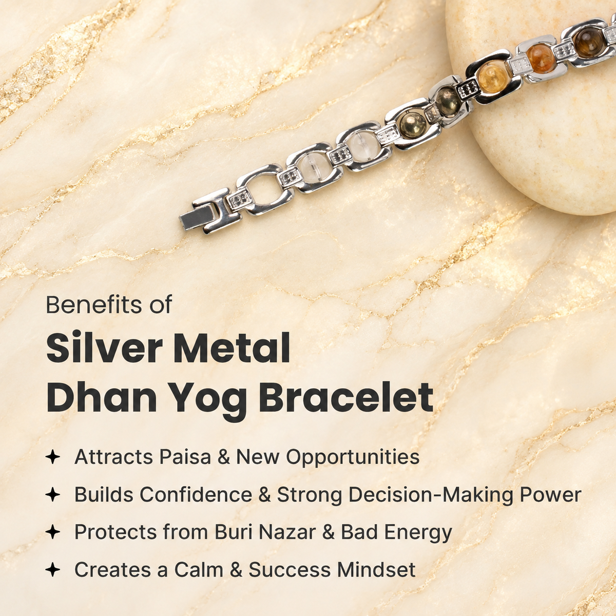 Original Dhanvarsh Pyrite Bracelet- JS-SBR-040