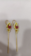 Jazz And Sizzle Gold Plated Artificial Stone Studded & Beaded Ear Cuff