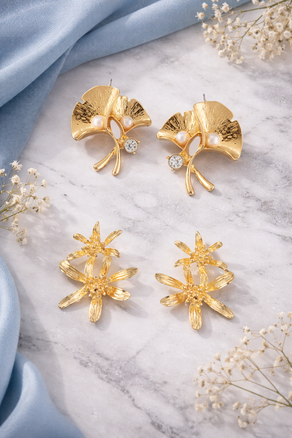 Jazz And Sizzle Elegant Leaf Design Statement Earrings  Lightweight Party & Festive Wear Jewellery