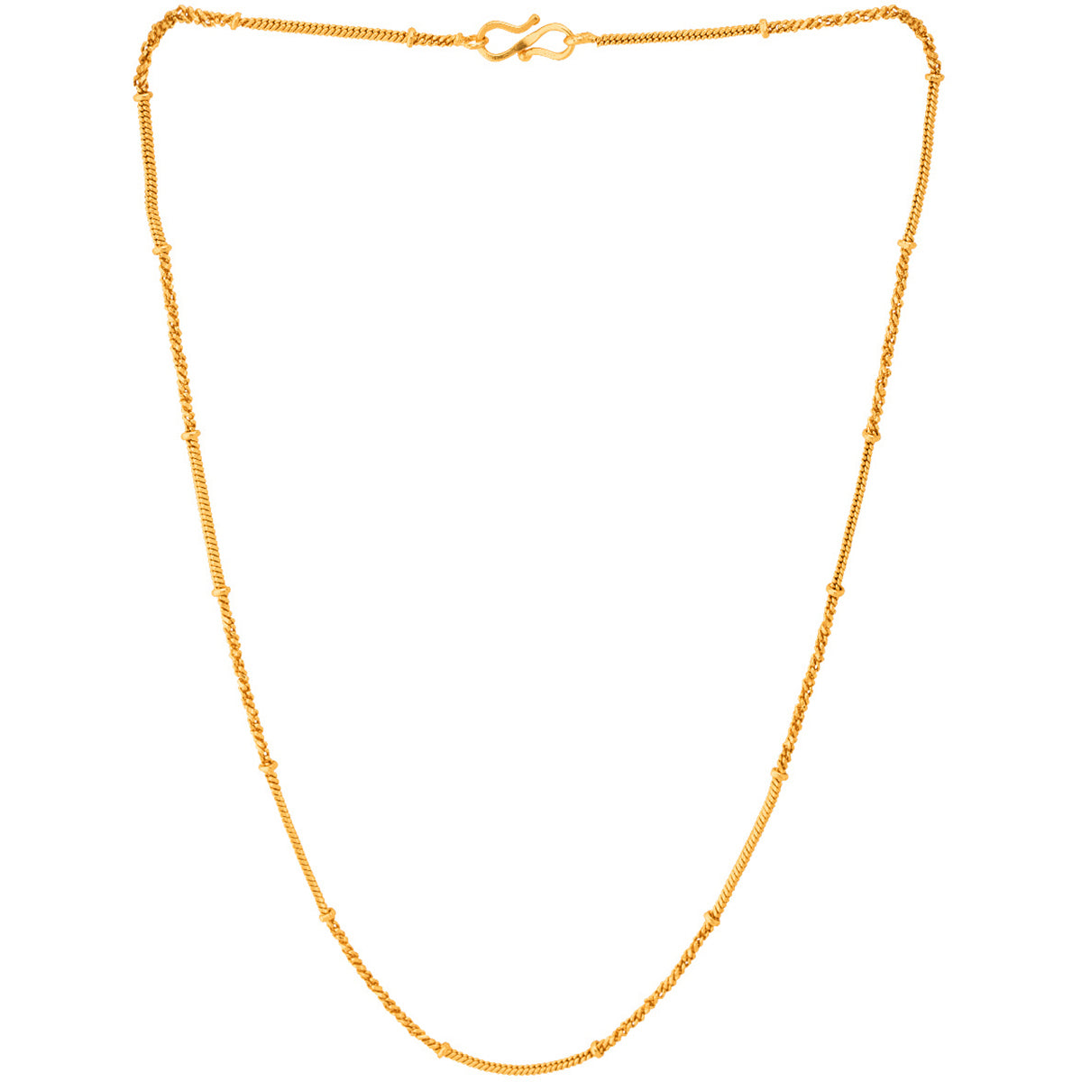 Micro Gold Plated Snake Chain Necklaces Bead Accents Fashion Chains