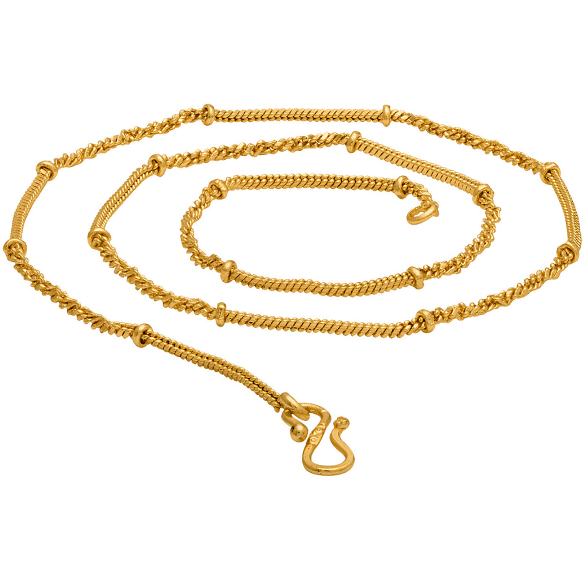 Micro Gold Plated Snake Chain Necklaces Bead Accents Fashion Chains