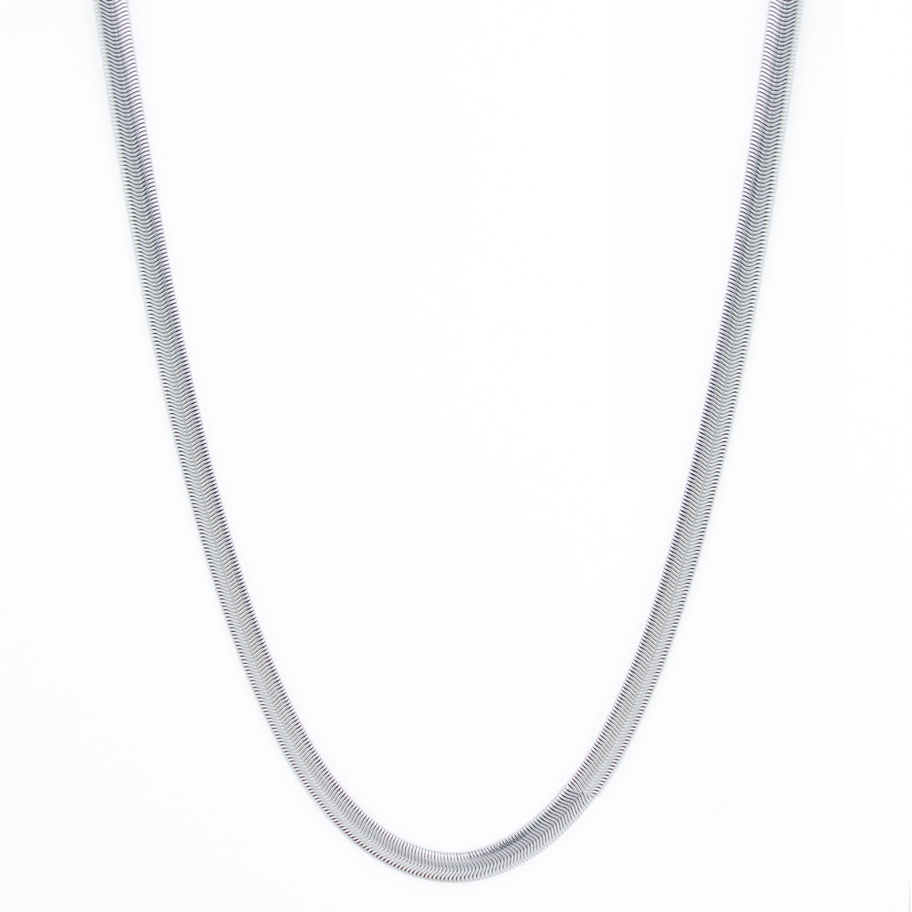 Jazz And Sizzle Silver Plated Snake Chain/Necklace for Men/Women