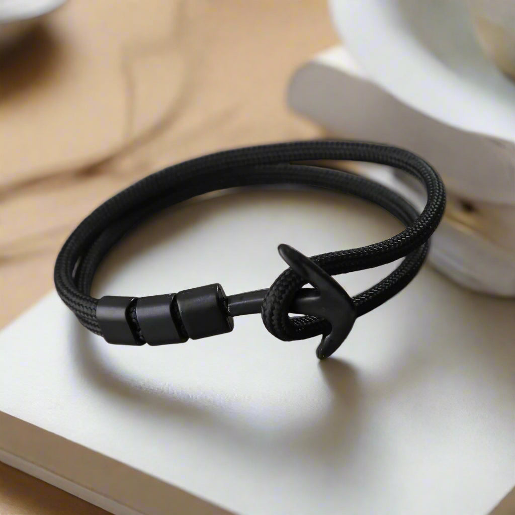 Jazz and Sizzle Men Leather Wraparound Bracelet