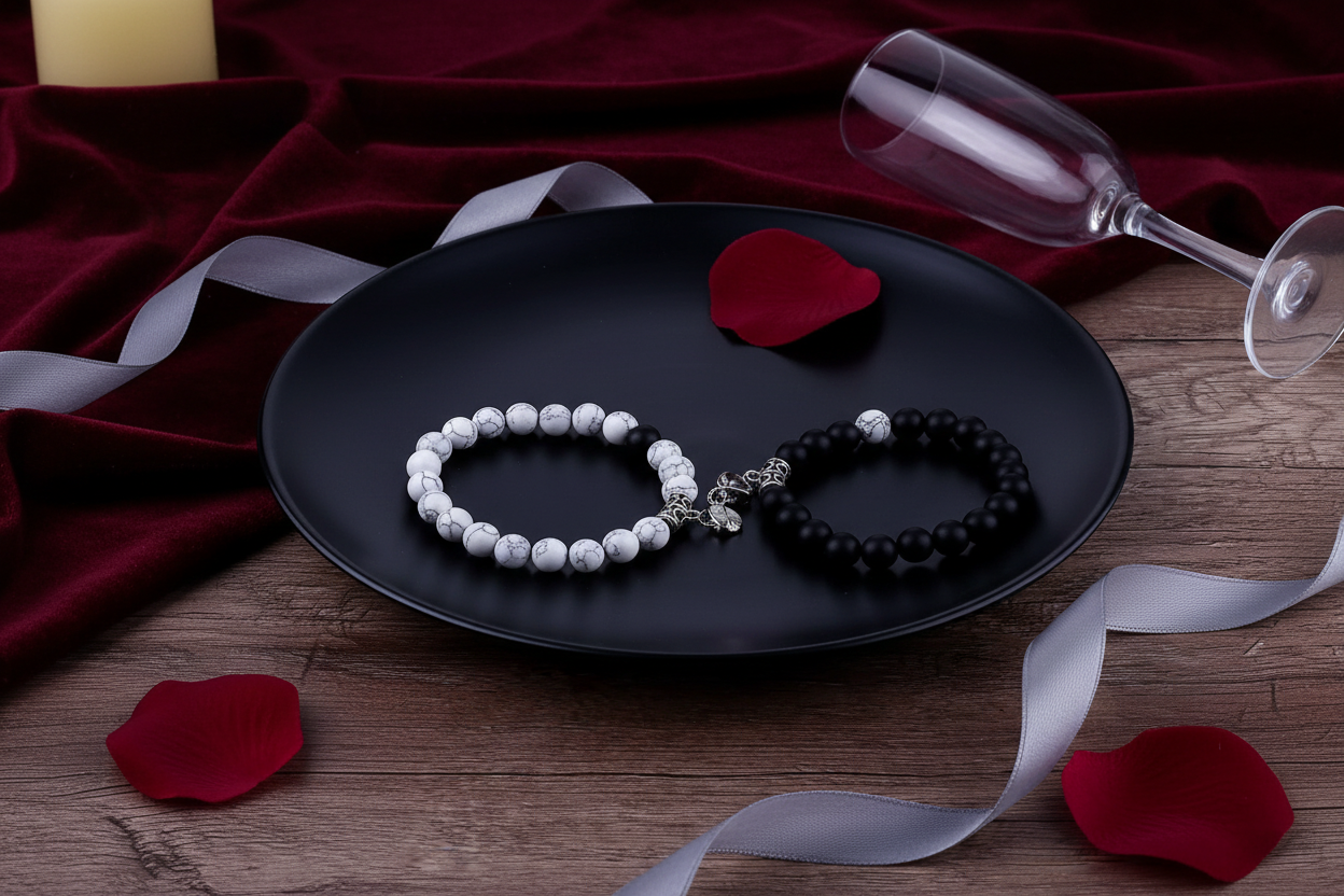 Jazz And Sizzle Silver & Black -Tone Chain Bracelet Set for Gifting