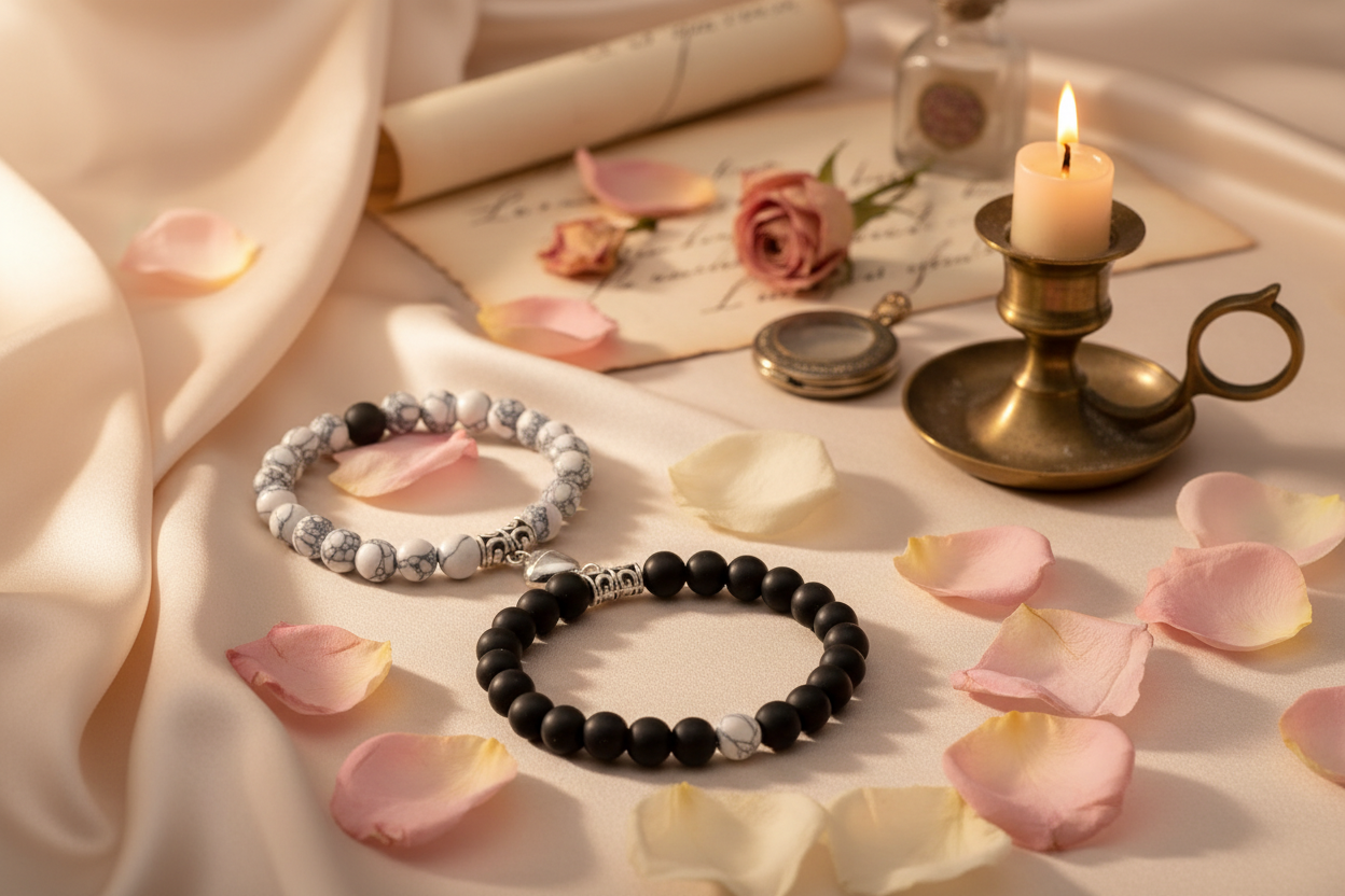 Jazz And Sizzle Silver & Black -Tone Chain Bracelet Set for Gifting