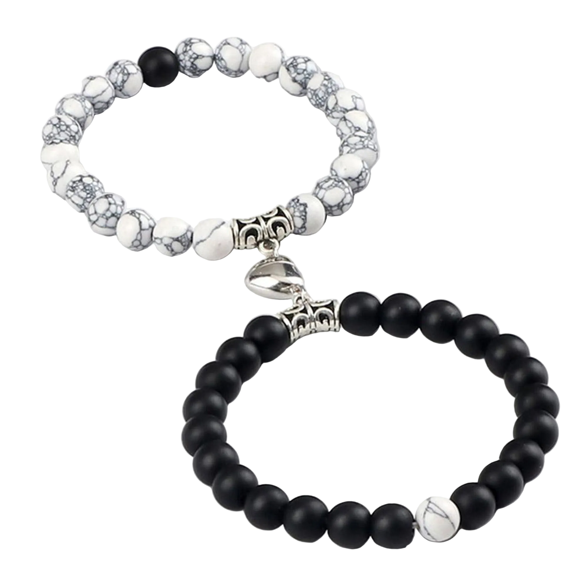 Jazz And Sizzle Silver & Black -Tone Chain Bracelet Set for Gifting