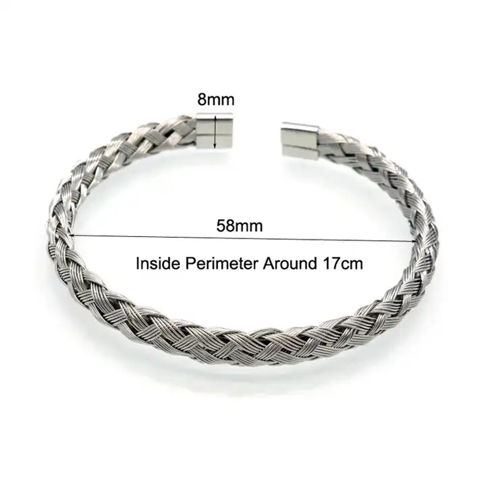 Jazz and Sizzle Men Silver Plated Textured Kada Bracelet