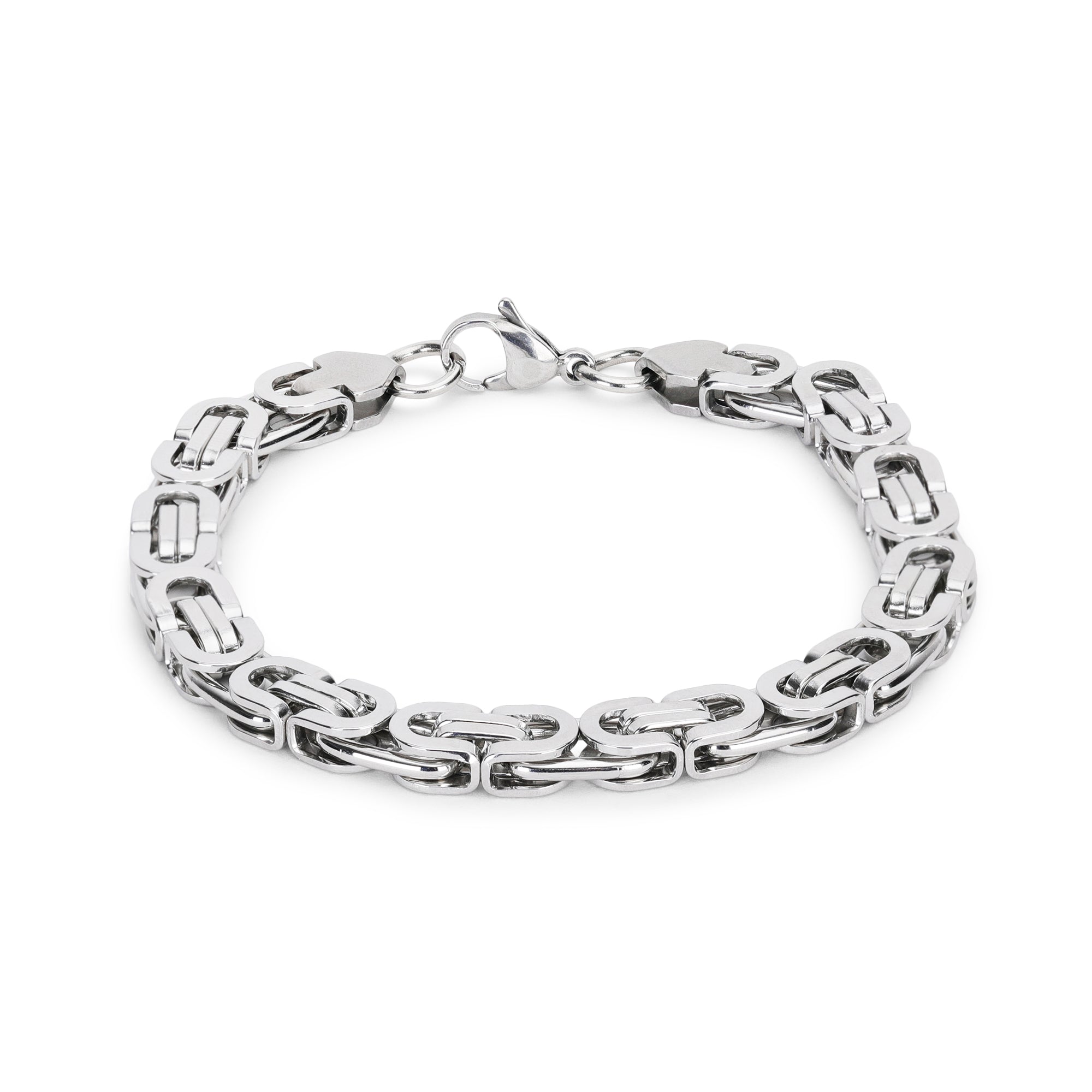 Jazz and Sizzle Men Silver Plated Link Bracelet