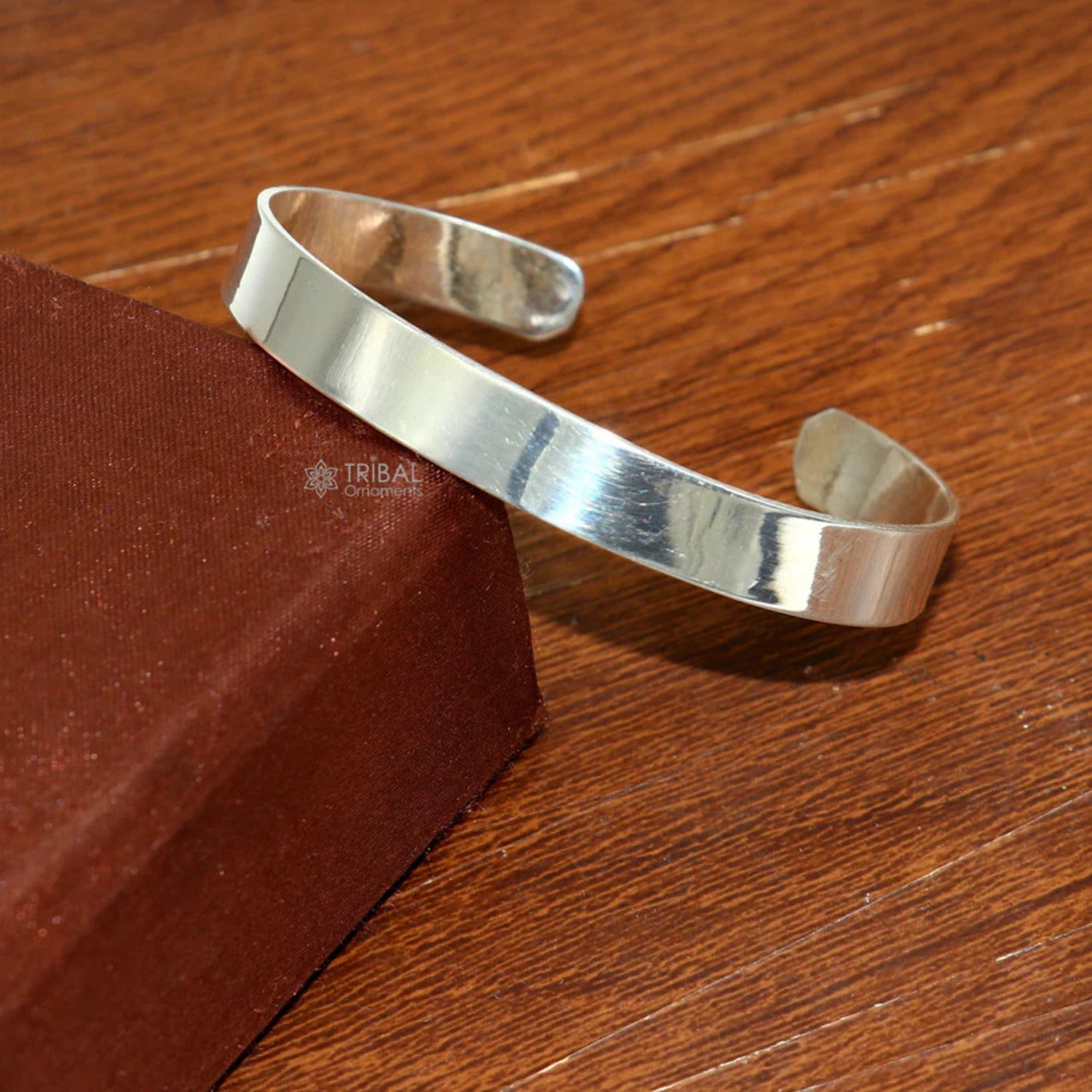 Jazz and Sizzle Men Silver-Plated Cuff Bracelet