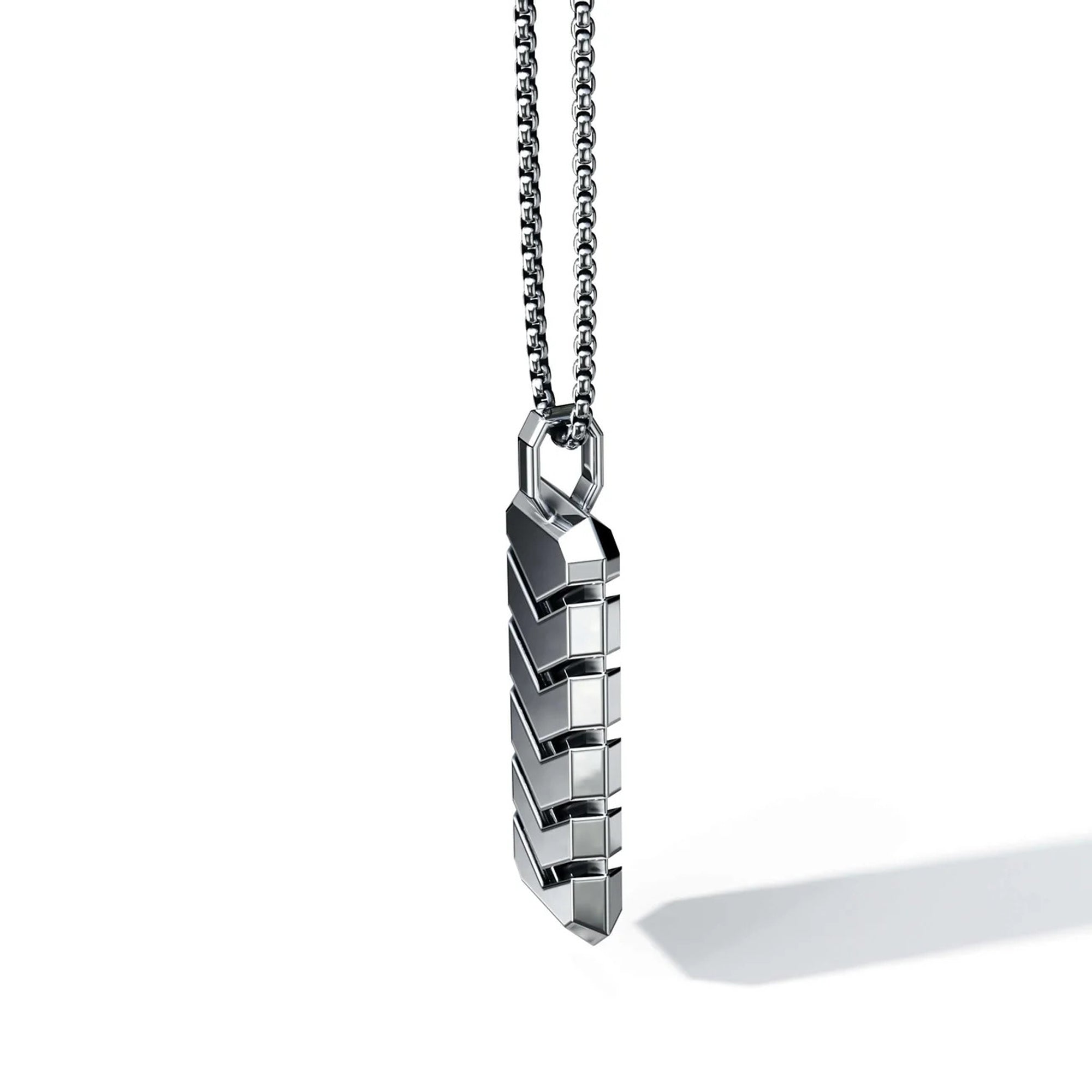 Jazz And Sizzle 18 KT Silver Plated Textured Chain For Men