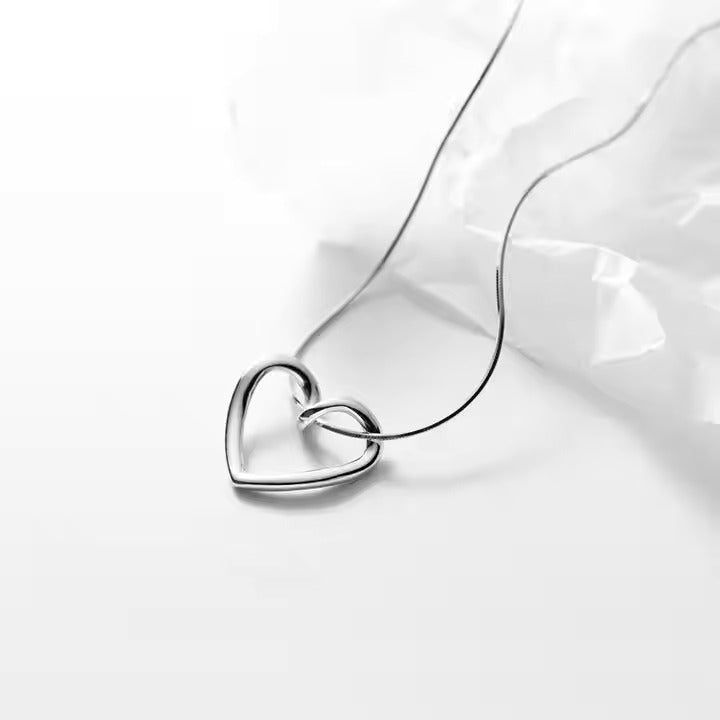 Jazz and Sizzle Silver Plated Heart Dainty Necklace