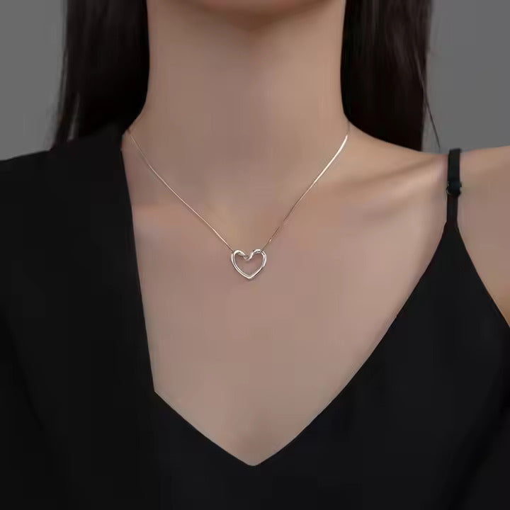 Jazz and Sizzle Silver Plated Heart Dainty Necklace