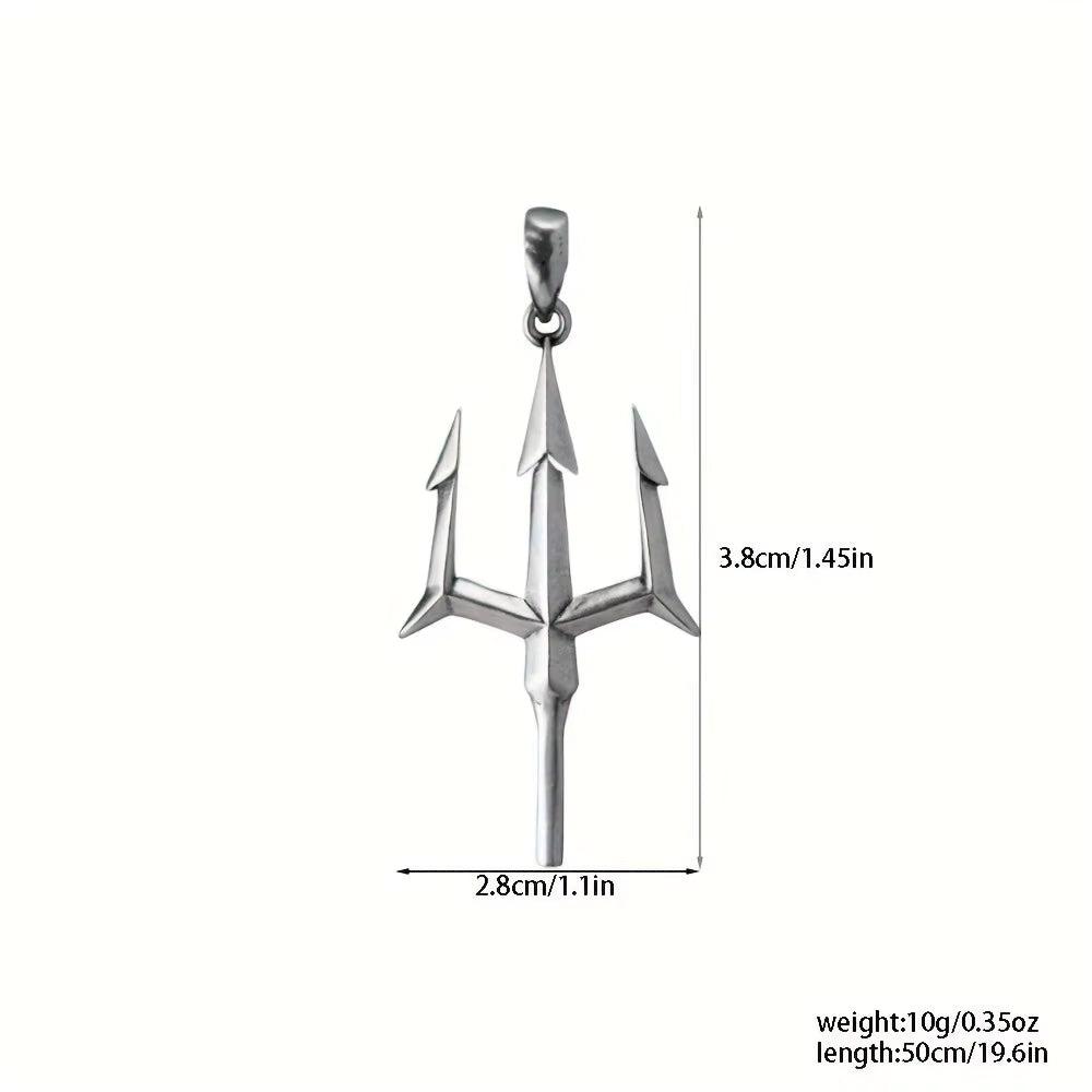 Jazz And Sizzle Trendy Trident Trishul Necklace Men Pendent & Necklace