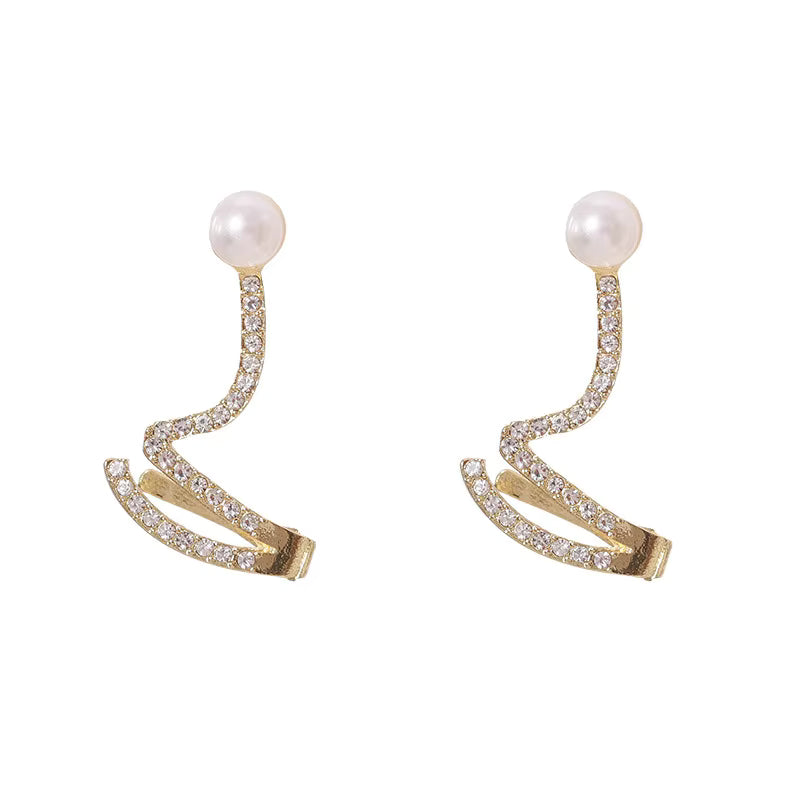 Women’s Gold Tone Kundan Jhumki Earrings with Pearl Hanging (Copy)
