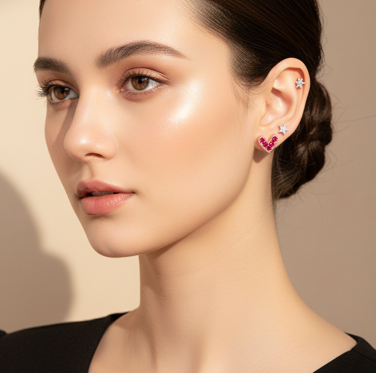 Jazz And Sizzle 7 Days Theme Multi Design Stud Earrings Set for Women & Girl (Monday to Sunday)