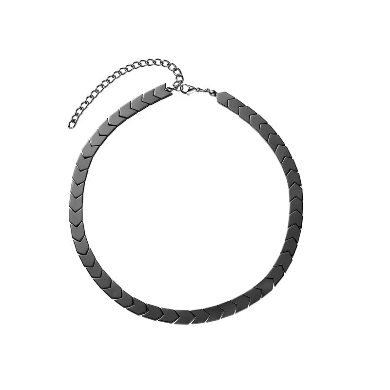 New Design Hematite Beads Short Chains Mens Necklace