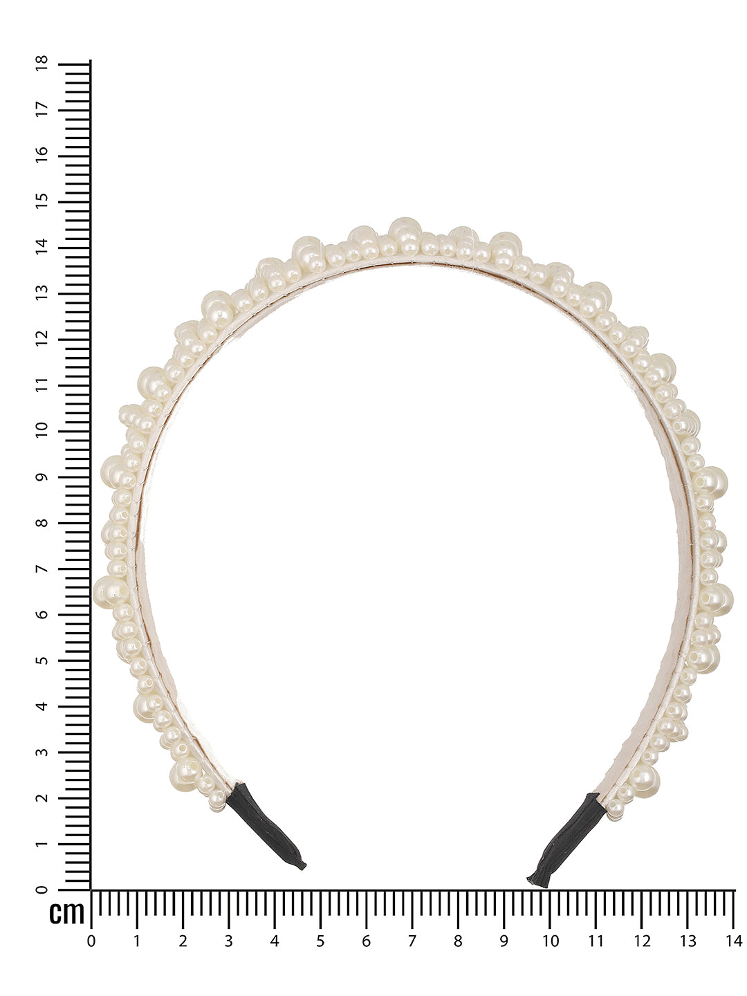 Gold-Toned & White Pearl Beaded Embellished Hairband - Jazzandsizzle