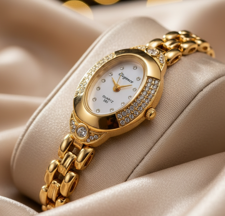 Jazz And Sizzle Vintage Emerald Green |Roman Number Dial, Quartz Movement, Waterproof, Luxury Metal Bezel (Copy)