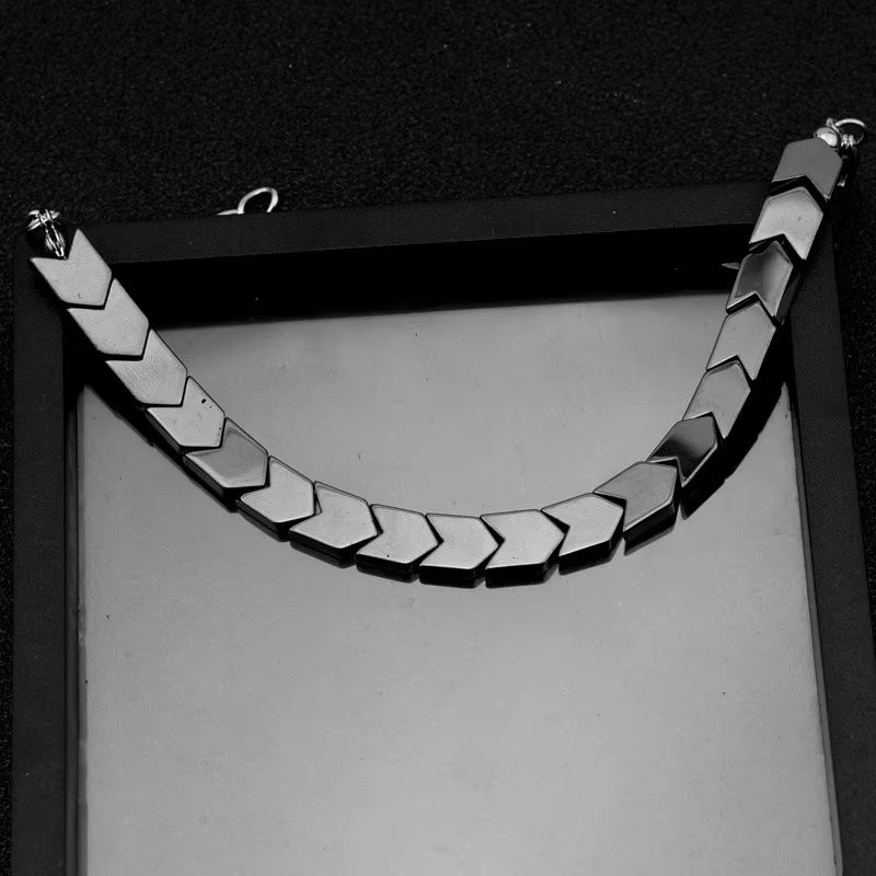 New Design Hematite Beads Short Chains Mens Necklace