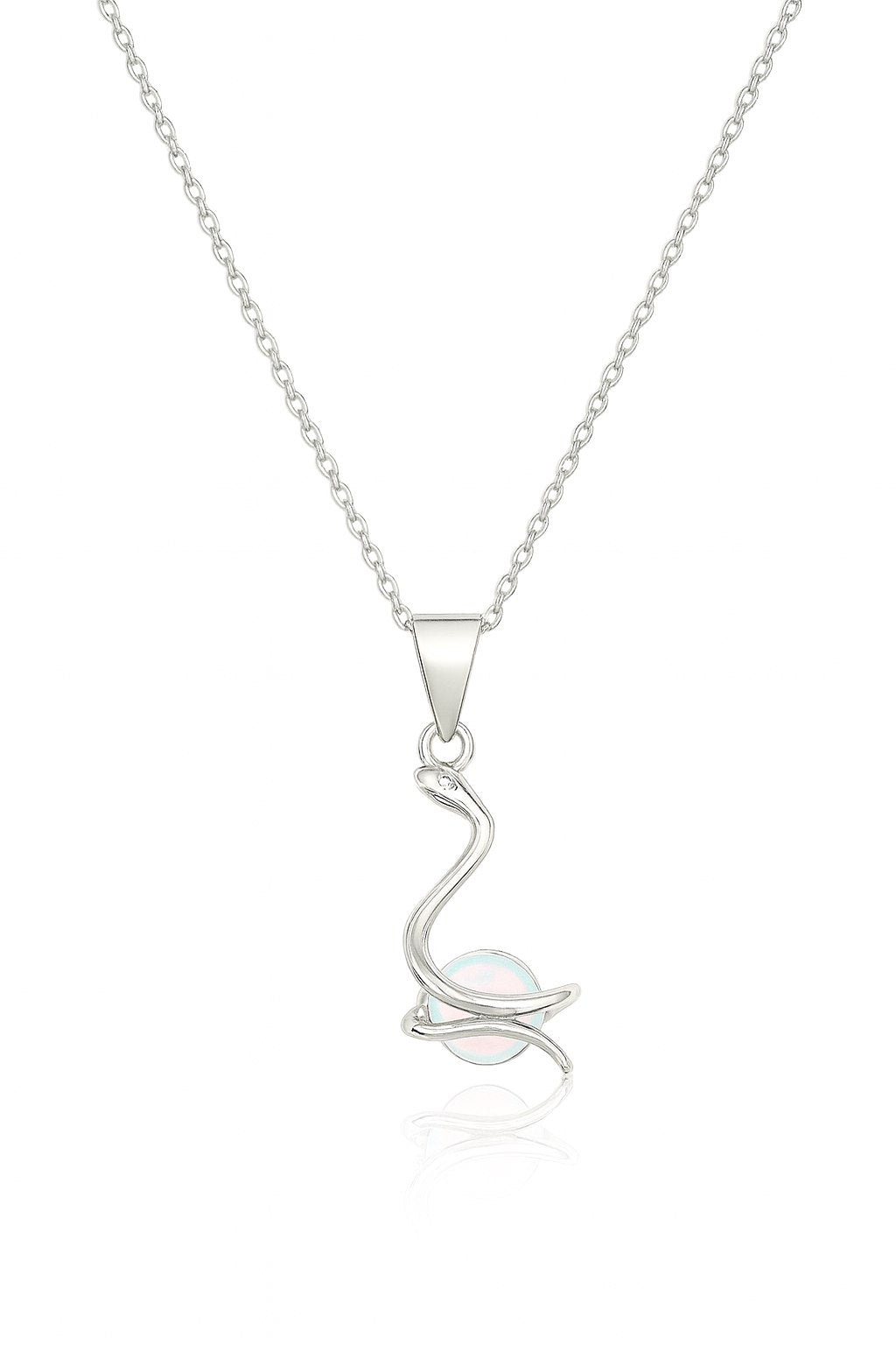 Jazz And Sizzle Elegant Swan Pendant Silver Plated Necklace