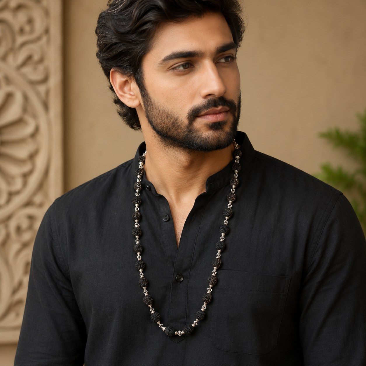 Rudraksha Beads Mala for Men JS-SNC-0018