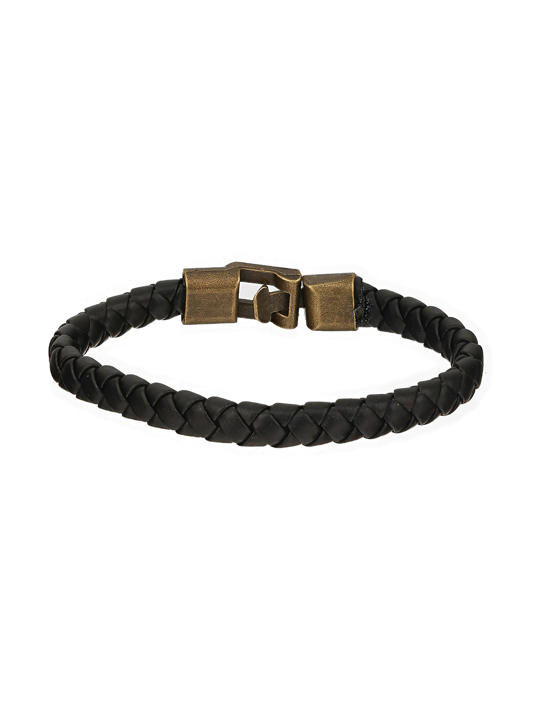 Men Pack of 3 Grey and Black Elasticated Semi Precious Beaded bracelet