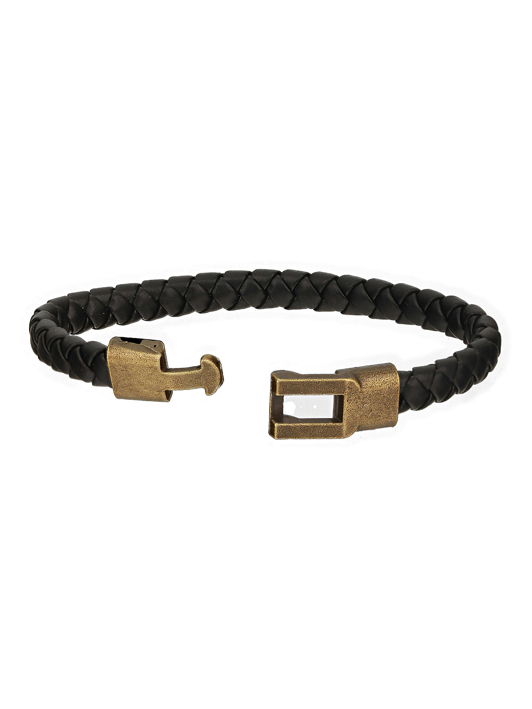 Men Pack of 3 Black Elasticated & Handcrafted Bracelets - Jazzandsizzle