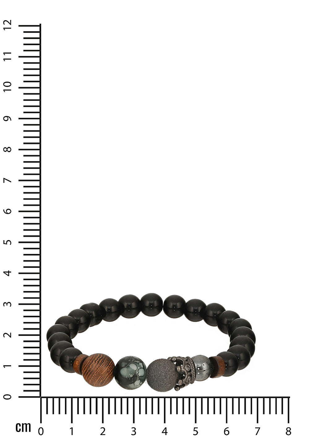 Men Pack of 3 Brown and Black Elasticated Beaded bracelet - Jazzandsizzle