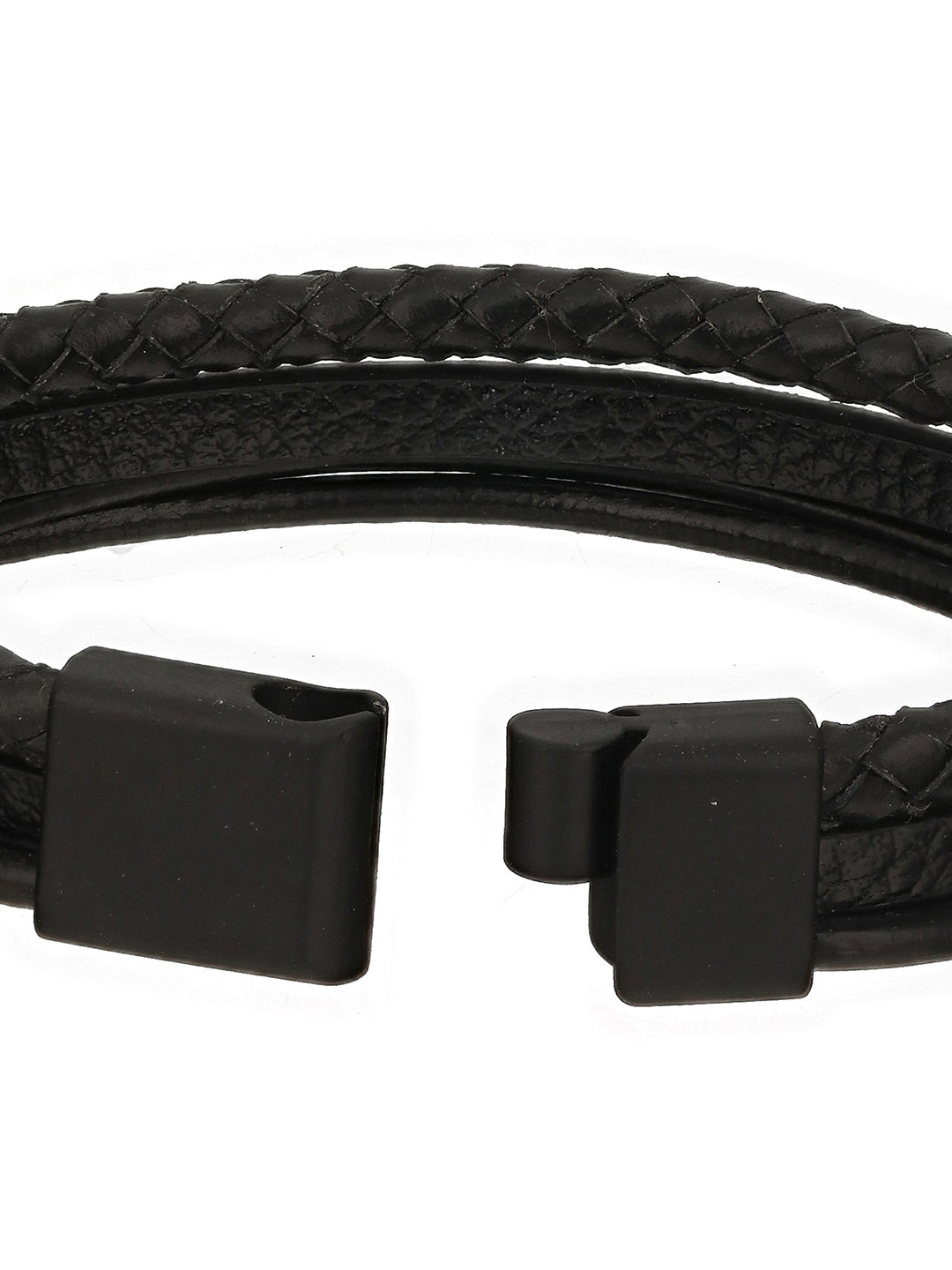 Men Pack of 3 Black & Brown Handcrafted Bracelet - Jazzandsizzle