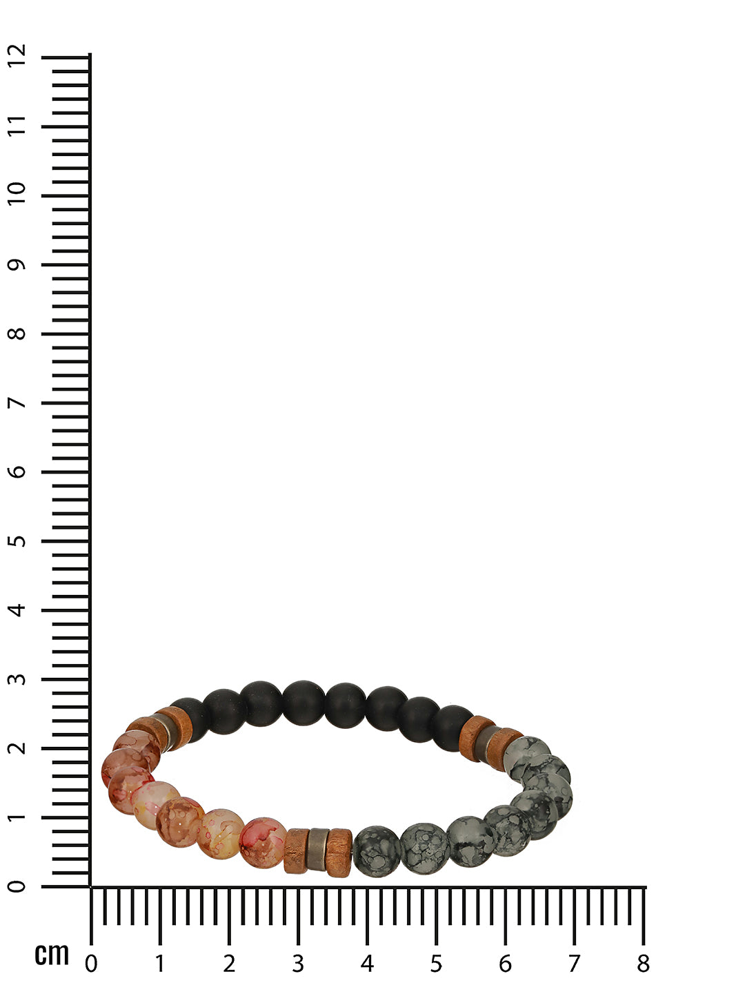 Men Pack Of 4 Black & Brown Beads Elasticated Bracelet - Jazzandsizzle