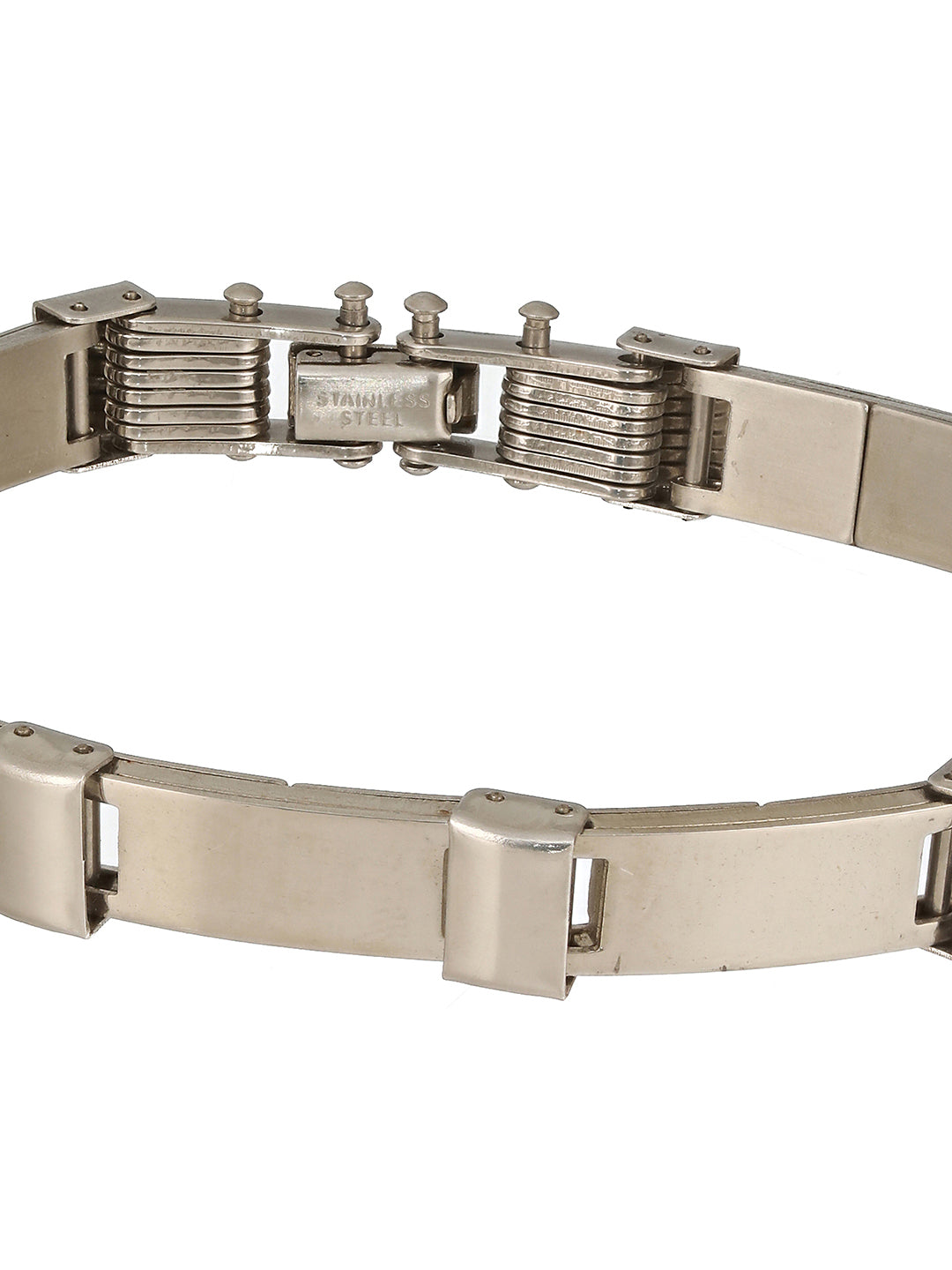 Men Silver Plated Link Bracelet - Jazzandsizzle