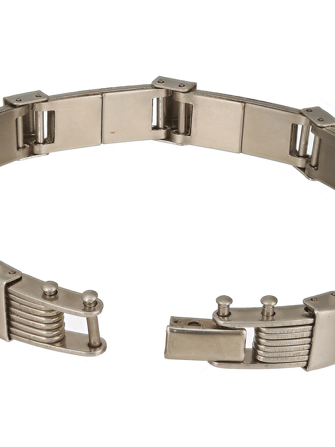 Men Silver Plated Link Bracelet - Jazzandsizzle