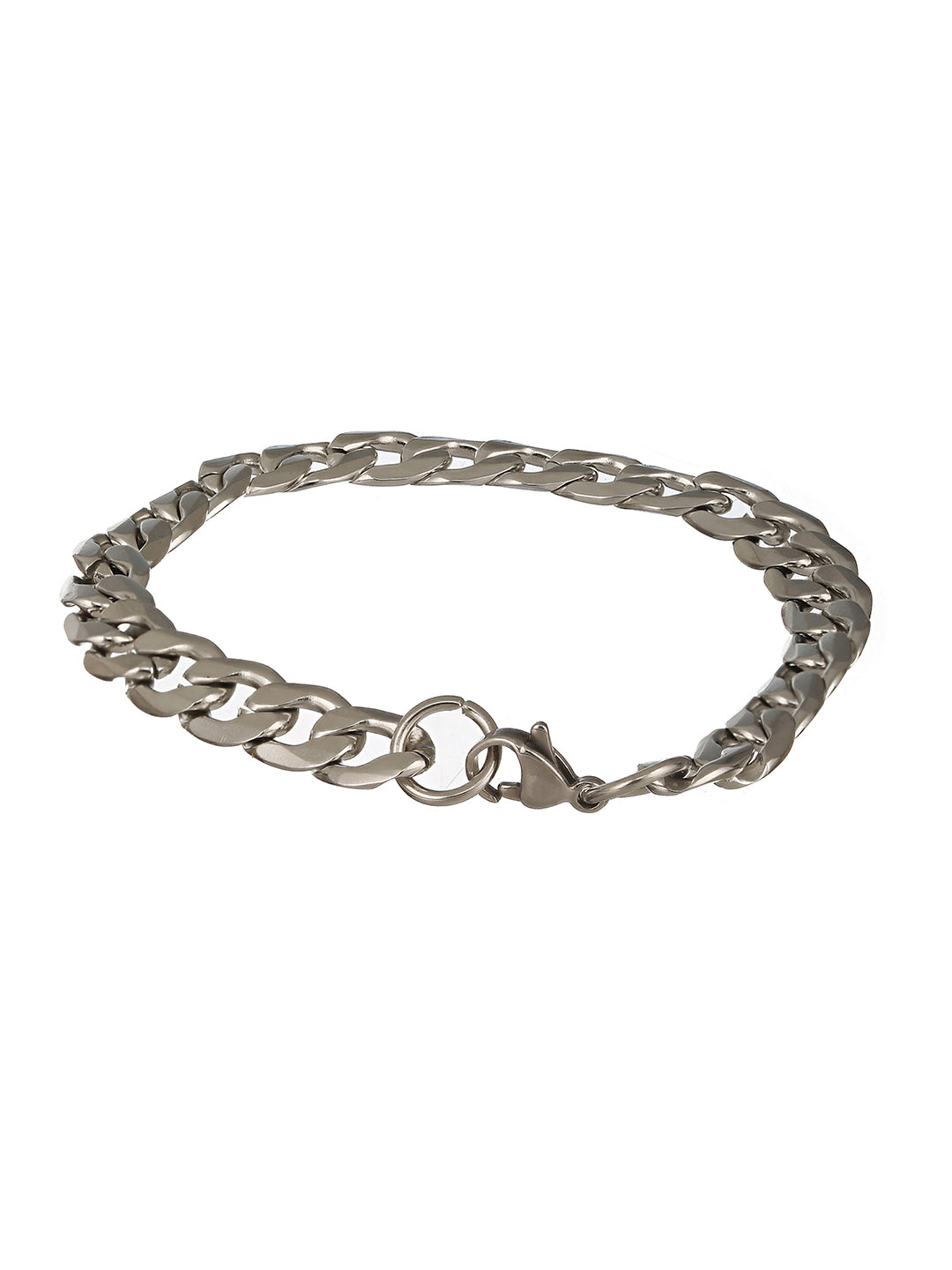 Men Silver-Plated Link Bracelet - Jazzandsizzle