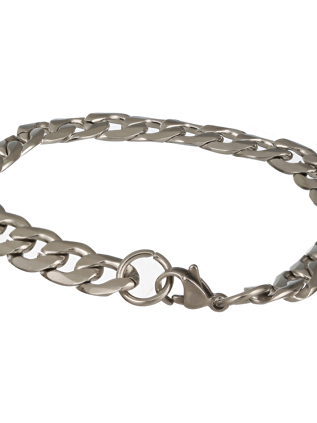 Men Silver-Plated Link Bracelet - Jazzandsizzle