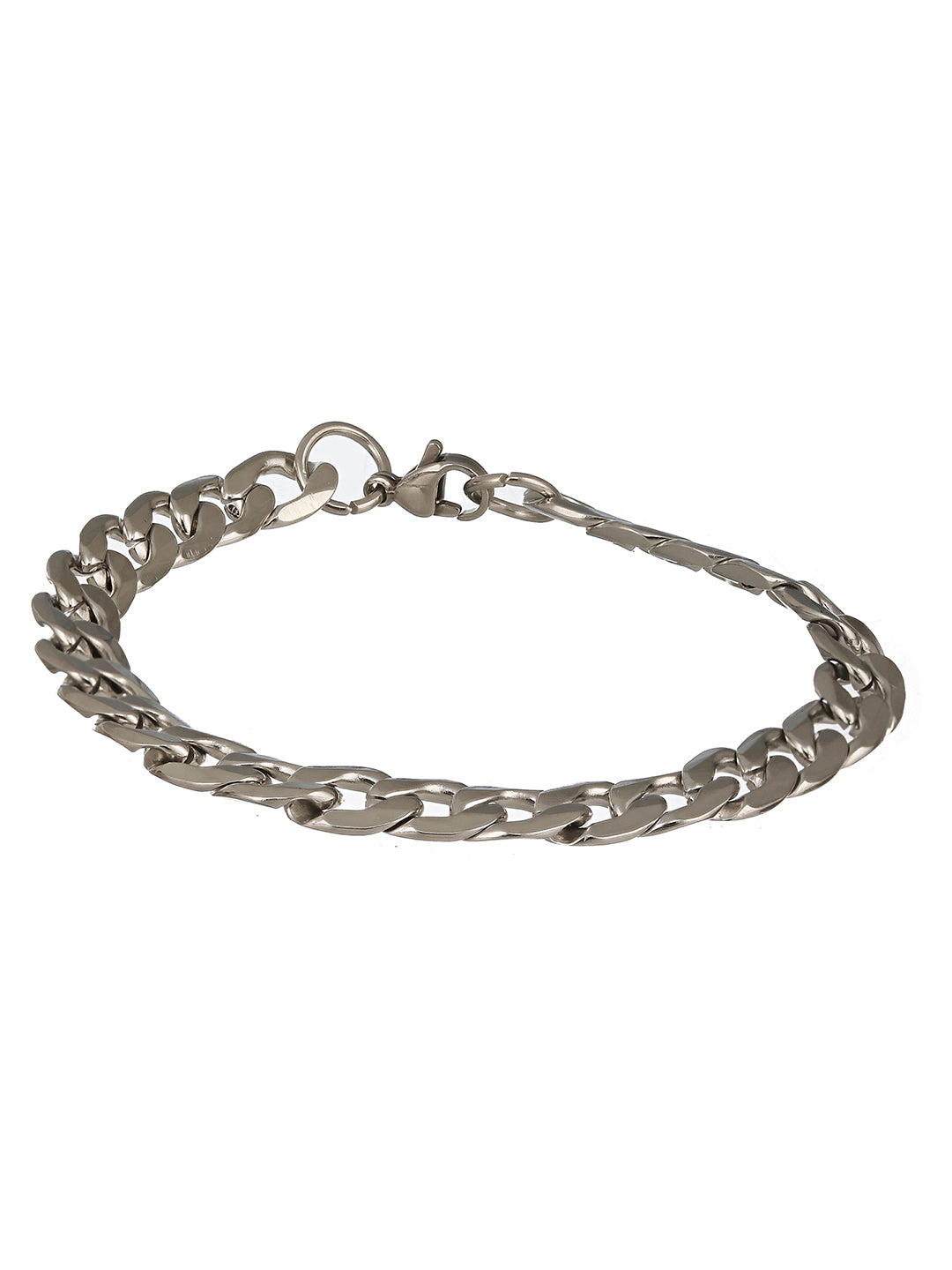 Men Silver-Plated Link Bracelet - Jazzandsizzle