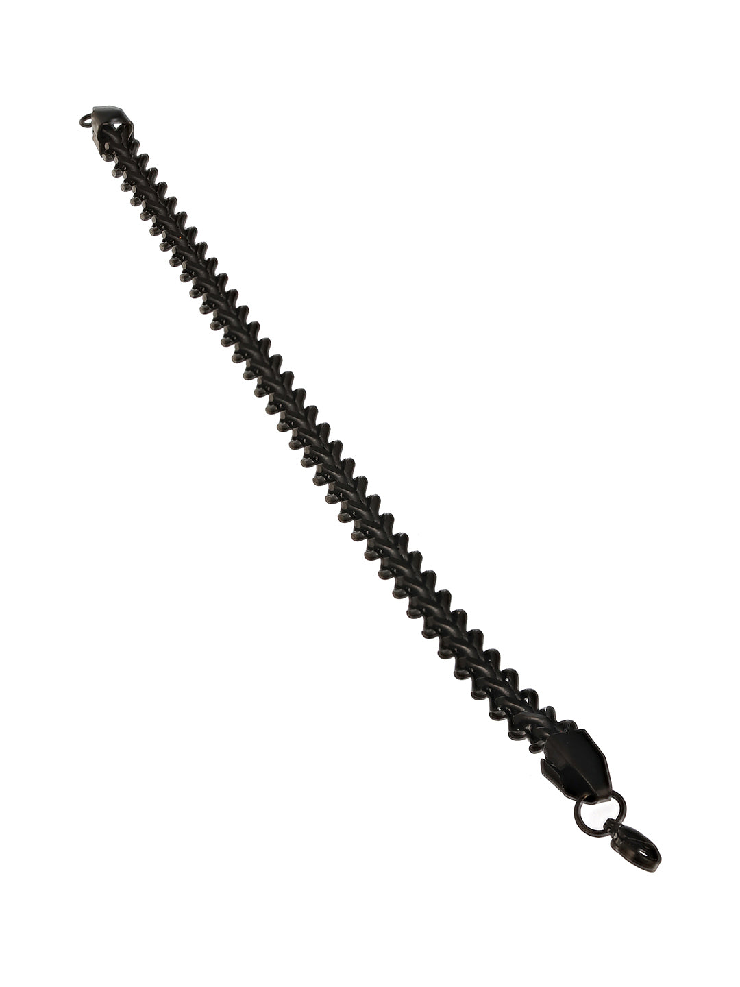 Men Black Rhodium-Plated Link Bracelet - Jazzandsizzle