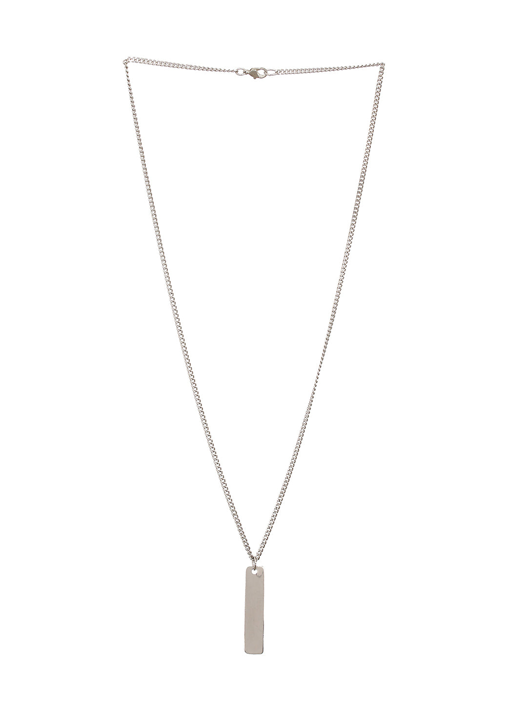 Men Silver-Toned Silver-Plated Necklace - Jazzandsizzle