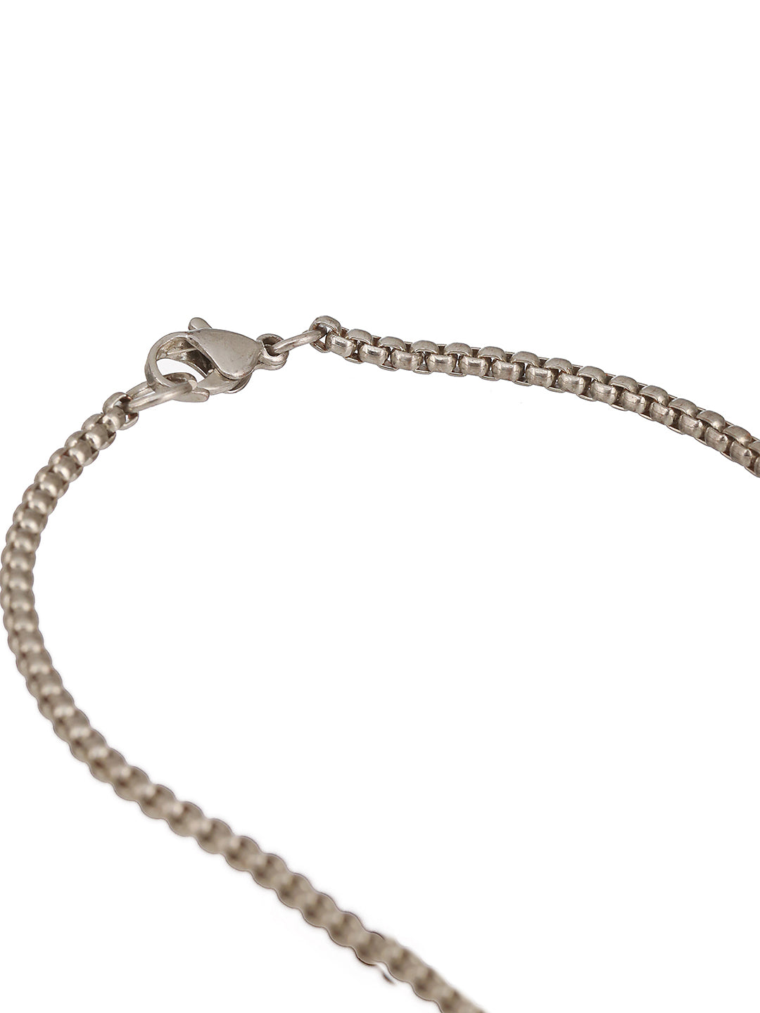 Men Silver-Plated Chain Necklace & Pendant