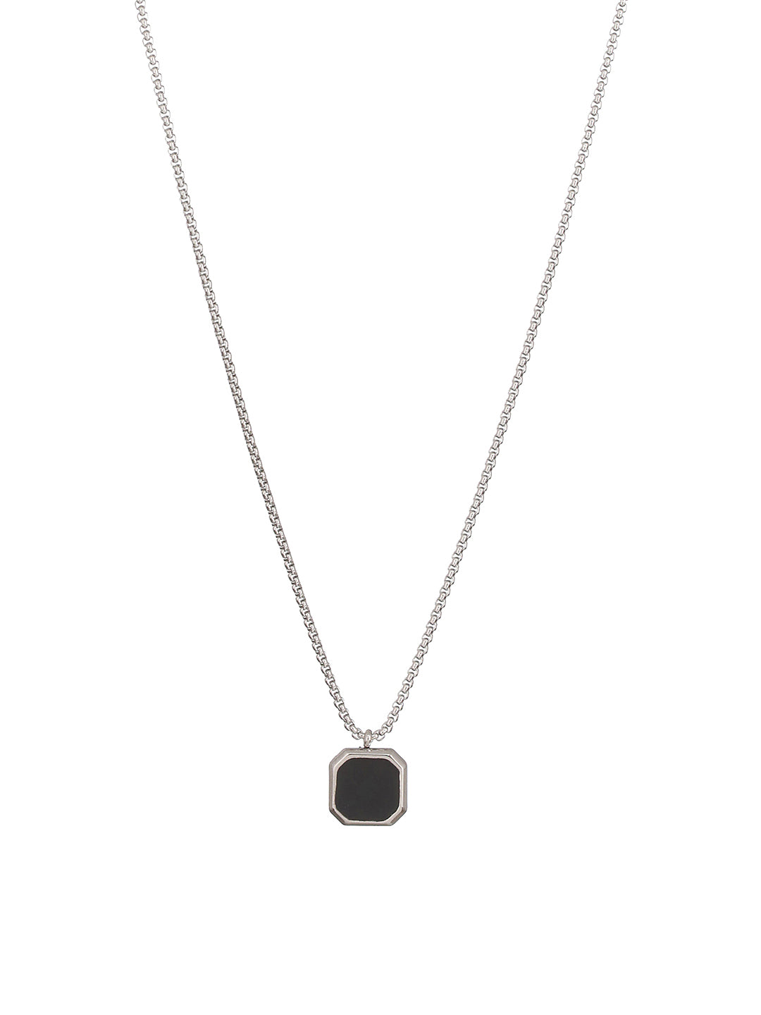 Men Silver-Plated Chain Necklace & Pendant - Jazzandsizzle