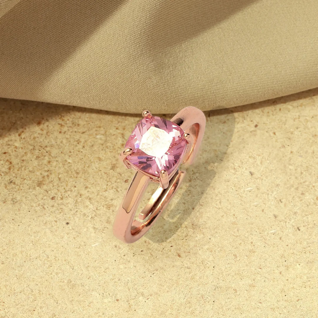 Rosé Luxe Zircon Pendant, Ring & Earrings Set