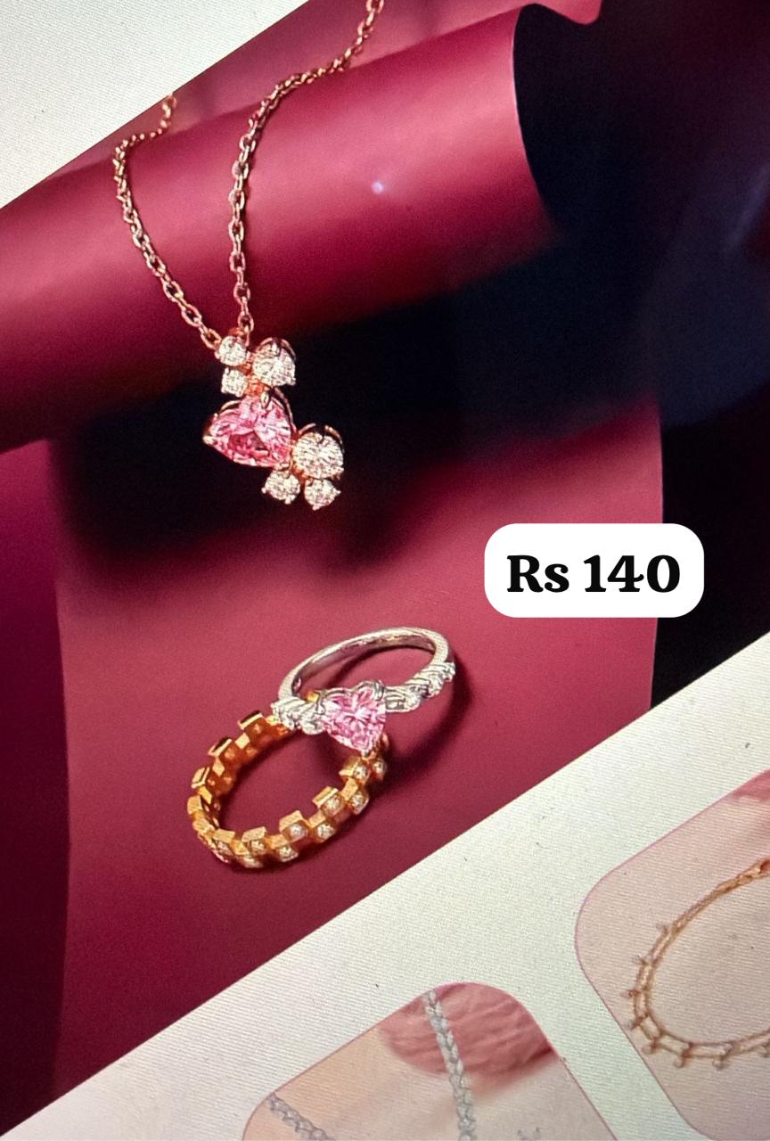 Rosé Luxe Zircon Pendant, Ring & Earrings Set (Copy) (Copy) (Copy) (Copy)