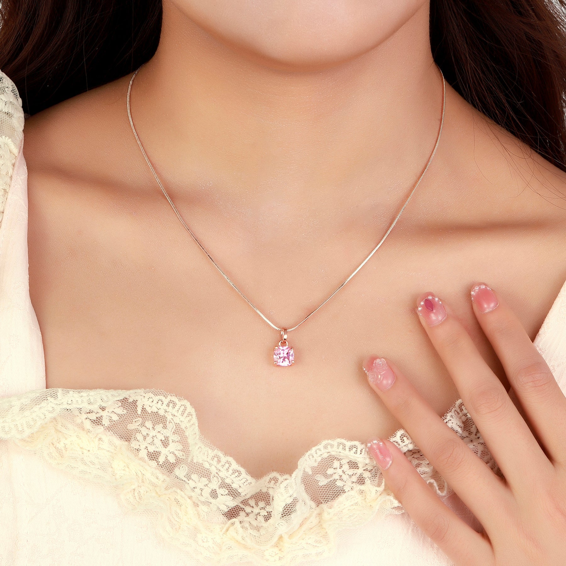 Rosé Luxe Zircon Pendant, Ring & Earrings Set